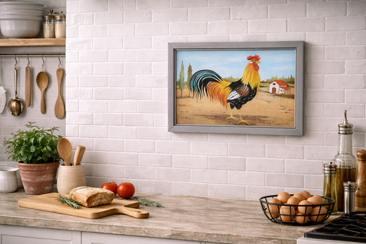 Original Artwork: "Karoo Rooster", (Farmyard Collection)