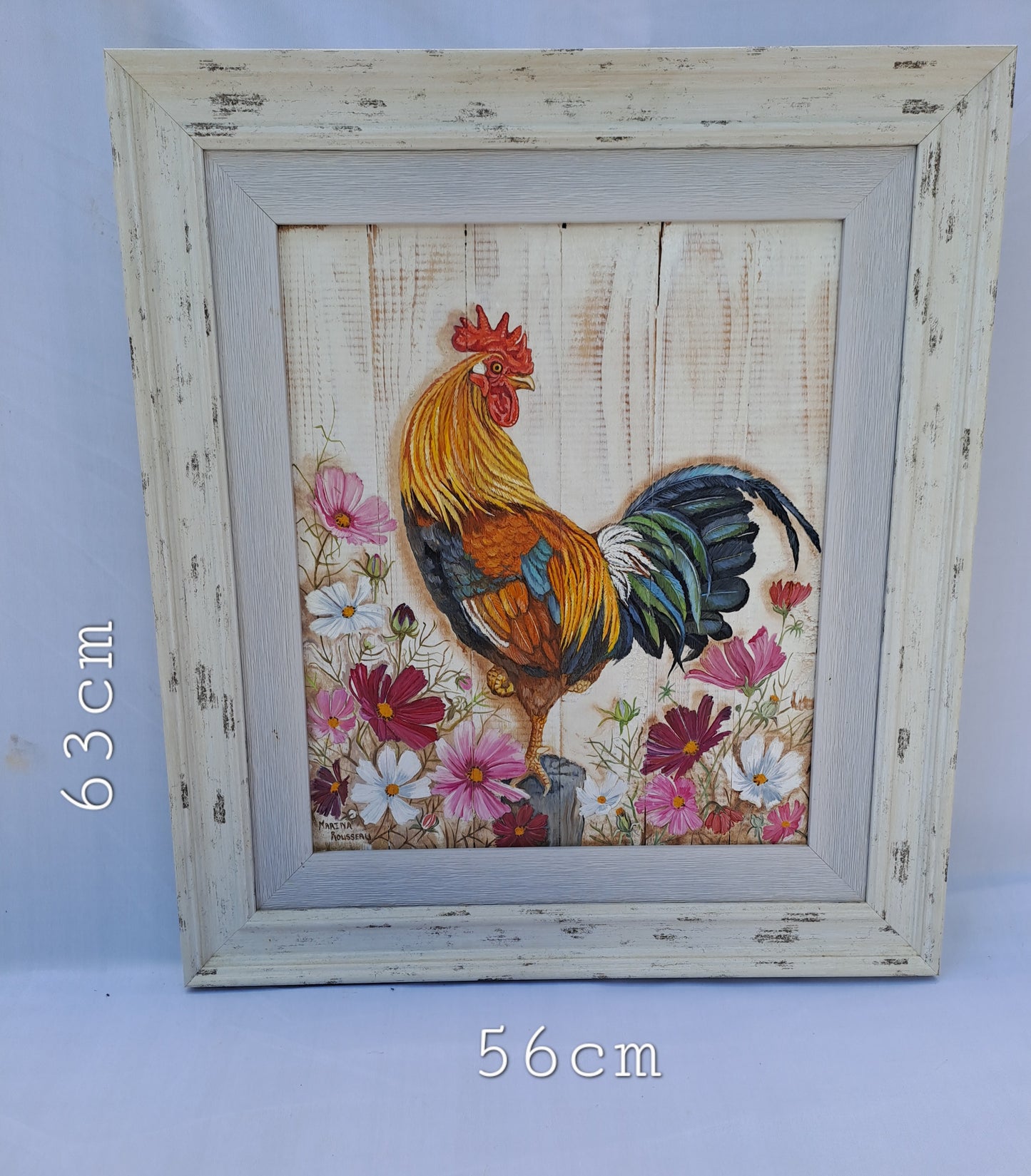 Original Artwork: "Rooster in the Wildflowers"