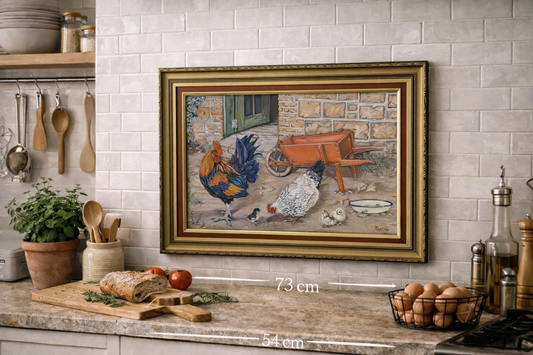 Original Artwork: "Farmyard Morning with the Kids"
