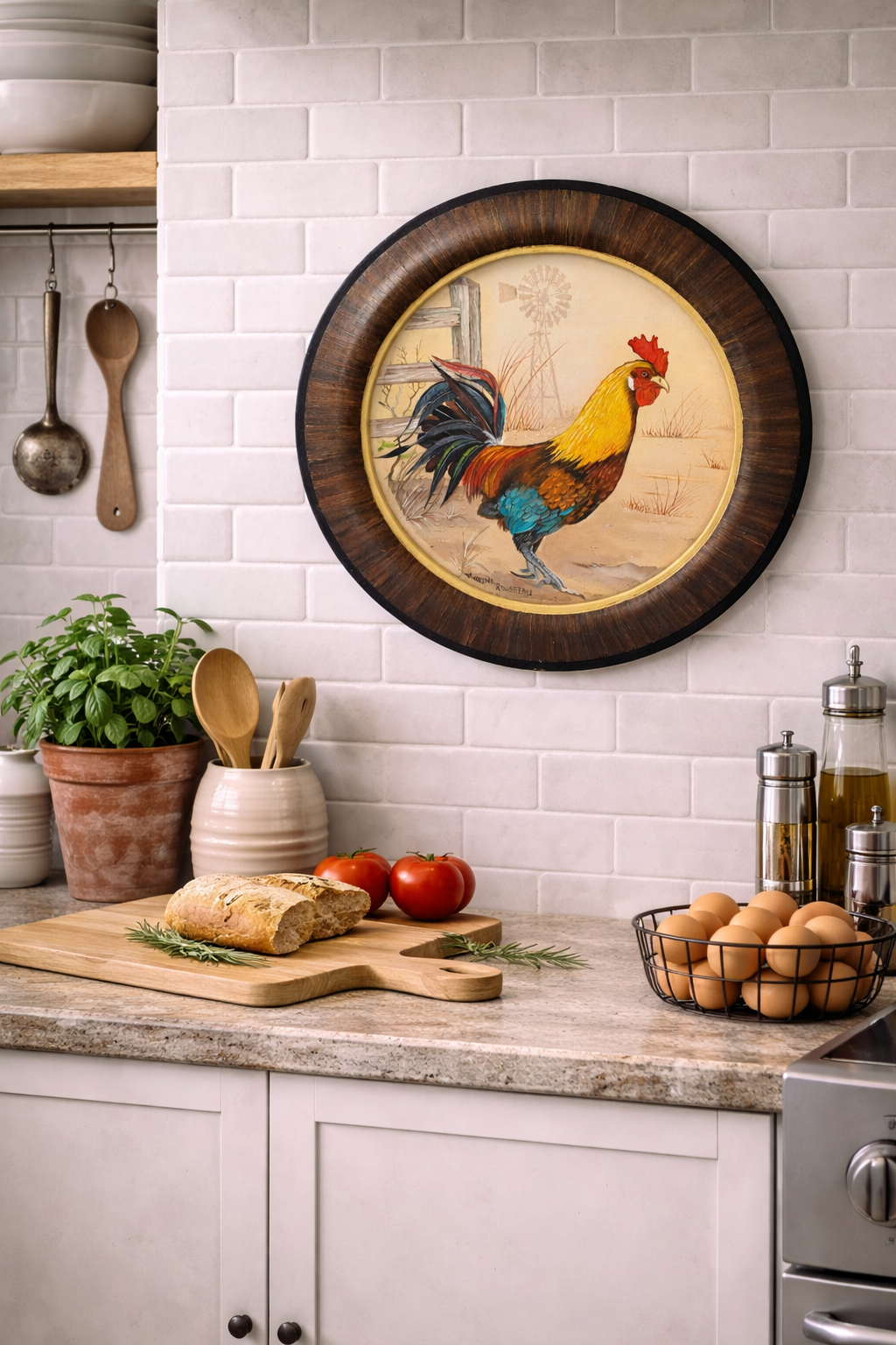 Original Artwork: "Wary Rooster"