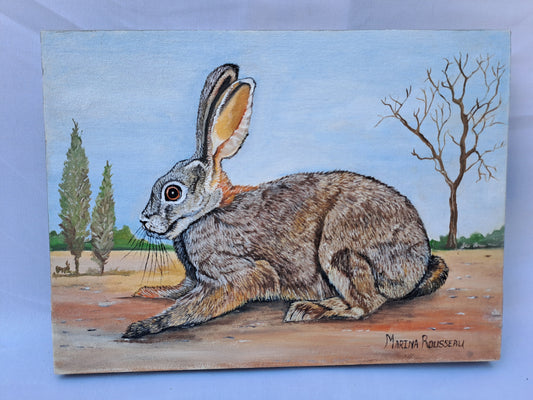 Original Artwork: "Karoo Hare / Rabbit", (Farmyard Collection)