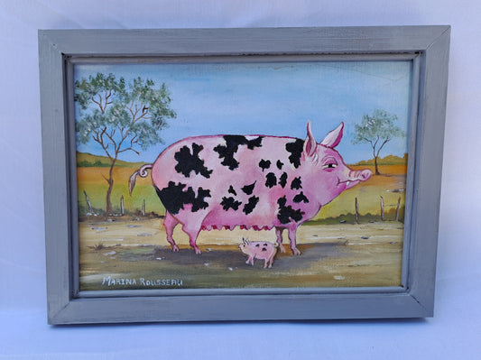 Original Artwork: "Karoo Sow & Piglet", (Farmyard Collection)