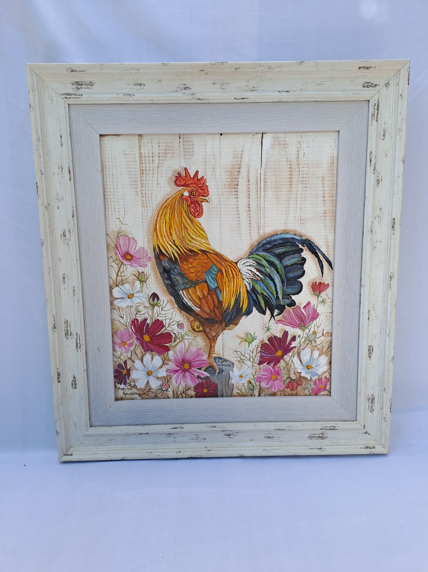 Original Artwork: "Rooster in the Wildflowers"