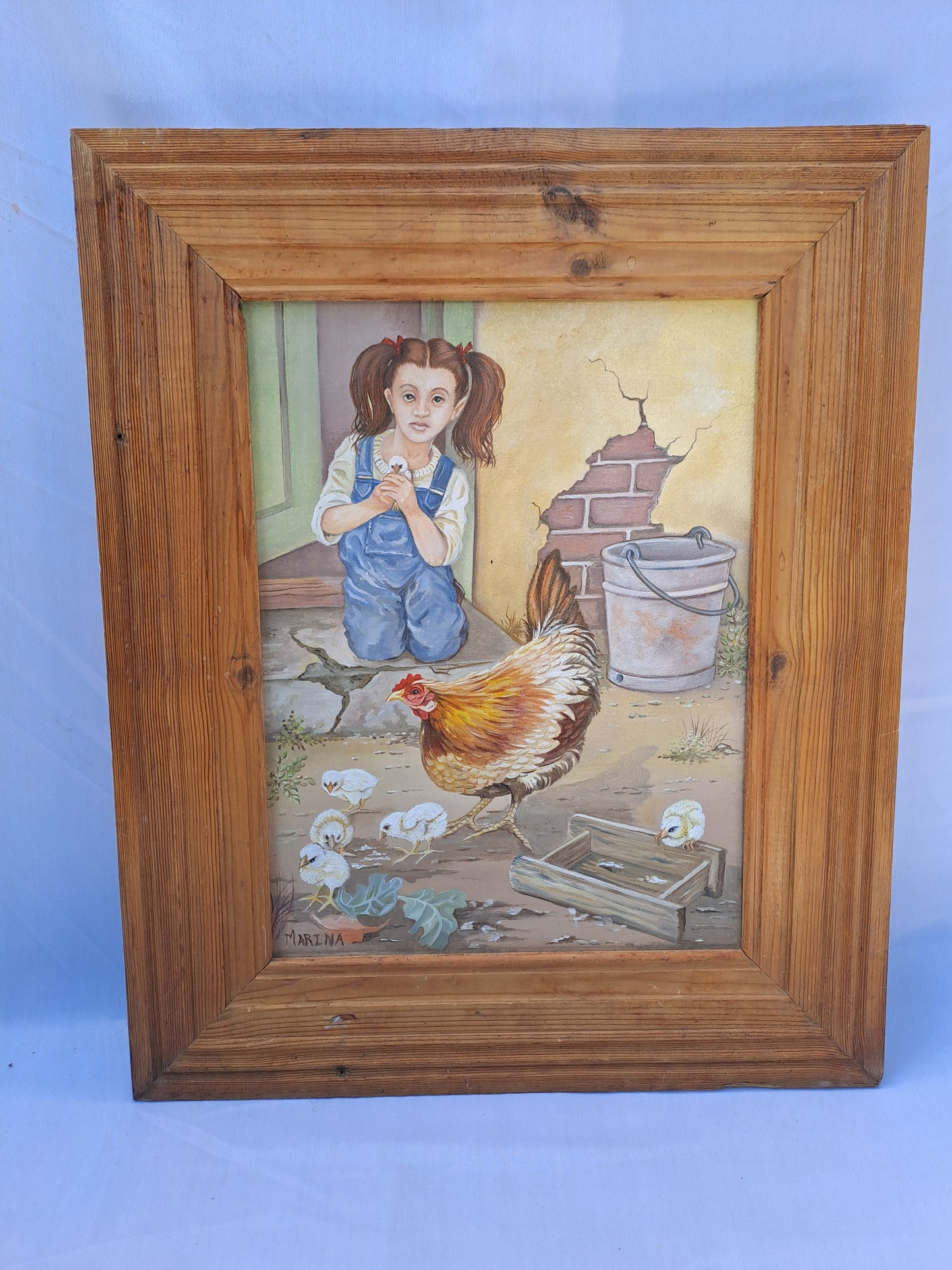 Original Artwork: "Farmyard Morning with the 'lil ones"